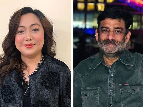 Catherine and Farhan, the two winners who shared the Dh1 million Mahzooz weekly draw.