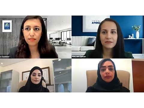 Participants discuss the role of women in the workplace