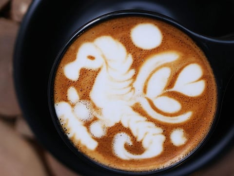 A mystery barista in Dubai who will not disclose his name...