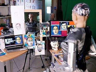 Photos: NFT digital artwork by humanoid robot Sophia up for auction