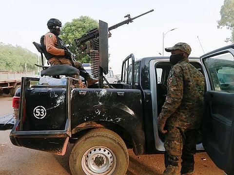 A soldier in the northwest Nigerian state of Zamfara, Nigeria.