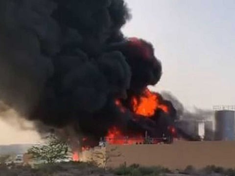 The fire was controlled and extinguished before it spread.