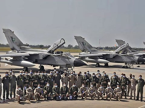 The Saudi Air Force team arrived at Pakistan Air Force’s (PAF) Mushaf airbase with a number of RSAF’s Tornado combat aircraft and air, technical and support crew.