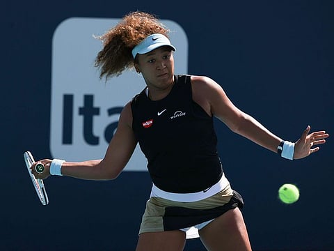 Naomi Osaka in action in Miami