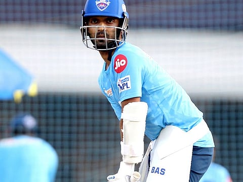 Ajinkya Rahane hit the nets for Delhi Capitals after completing a seven-day quarantine in their team hotel in Mumbai.