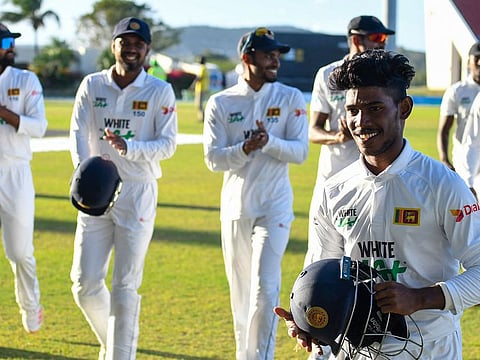 Sri Lankan youngster Pathum Nissanka (extreme right) had been showing good character on a demanding tour.