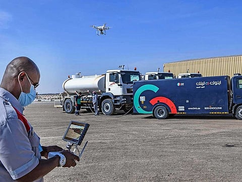 RTA has started using artificial intelligence drones to detect violations by heavy trucks.