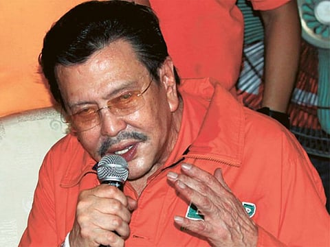 Former Philippine President Joseph Estrada