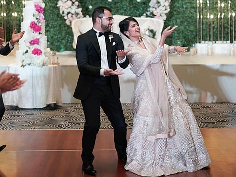 Ansu George got married to Vipin Mathew at a church ceremony in Dubai last December.