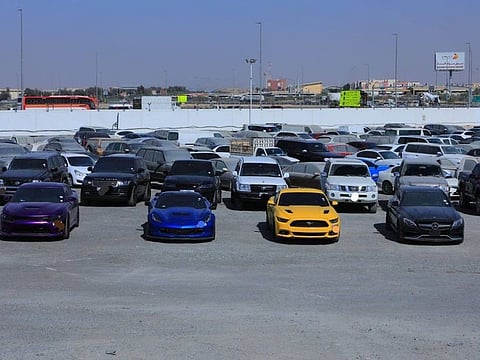 The seized vehicles.