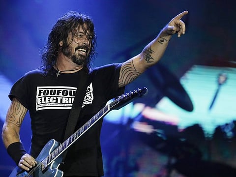 Dave Grohl of the band Foo Fighters performs at the Rock in Rio music festival in Rio de Janeiro, Brazil, in 2019.