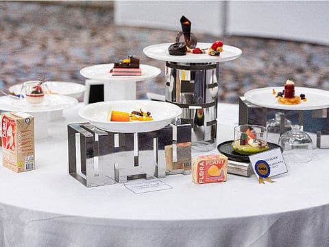 The two dishes use 100 per cent plant-based Flora Plant butter and cream