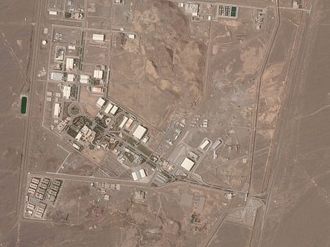 This satellite photo from Planet Labs Inc. shows Iran's Natanz nuclear facility on Wednesday, April 7, 2021.  Iran also enriches uranium at its Natanz nuclear site.