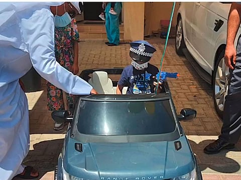 Abu Dhabi Police organised the special experience in coordination with the Make A Wish Foundation UAE for Mohammad Al Harmoudi.