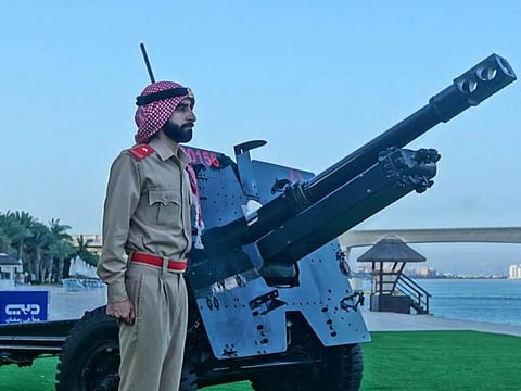 A Dubai Police cannon. Six specific locations in the city will have cannons firing in the air to mark the end of Ramadan and beginning of Eid Al Fitr. Picture for illustrative purposes only.