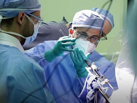 Cleveland Clinic Abu Dhabi surgeons during one of the surgeries.