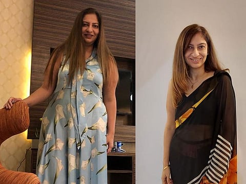 Mansha Thawani before (left) and after