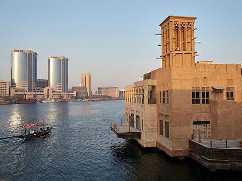 Dubai Creek is lined with restored landmarks on the Bur Dubai side