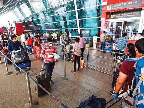 File photo:  Due to the explosive surge in COVID-19 cases in India, the UAE announced the suspension of inbound passenger flights from India for 10 days starting from 11:59pm on April 24.