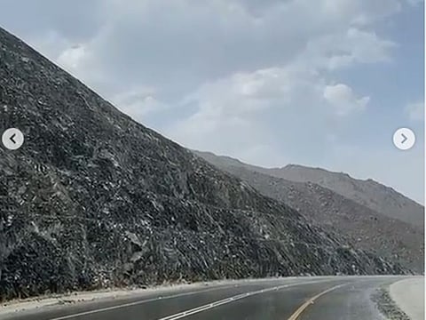 Rain in Fujairah, UAE