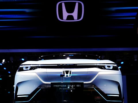 File photo: A Honda SUV prototype electric vehicle (EV) is seen displayed at the Auto Shanghai show in Shanghai, China on April 20, 2021.