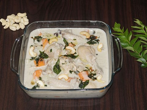 Kerala chicken stew - serve warm with appam!