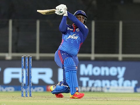 Shimron Hetmyer of Delhi Capitals play a shot.
