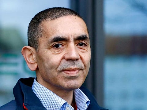 CEO and co-founder of BioNTech, Ugur Sahin, answers journalists' questions after the European Medicines Agency (EMA) approved its COVID-19 vaccine, at the company headquarters in Mainz, Germany December 22, 2020.