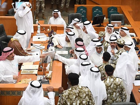 Kuwait MPs in parliament.