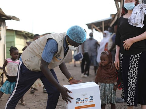 Distribution of food parcels has begun in Ghana, Angola and Uganda as part of the African countries covered by UAE’s ‘100 Million Meals’ Ramadan campaign.