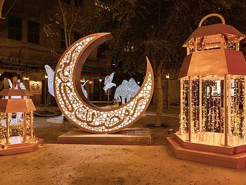 Bur Dubai, on the western bank of the Dubai Creek, comes alive during Ramadan
