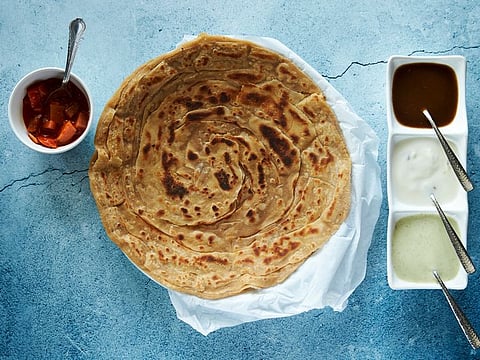 Lachedaar, or flaky, paratha