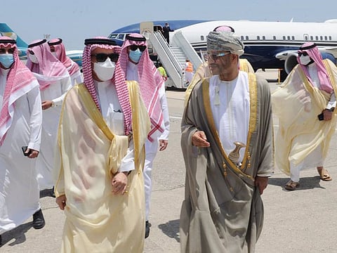 Prince Faisal bin Farhan Al Saud, Saudi Minister of Foreign Affairs, arrived in Oman on a one-day official visit.