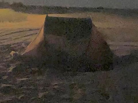 The tent from which the tourist was rescued