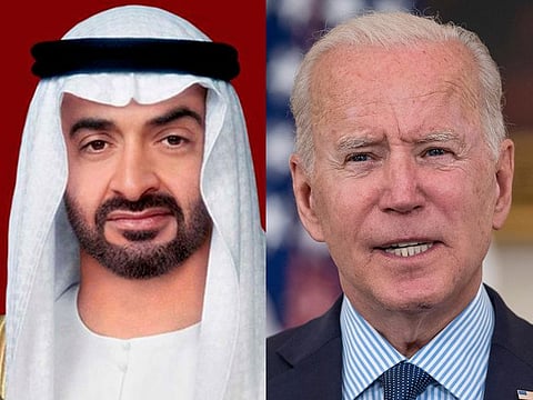 Mohamed Bin Zayed with Joe Biden.