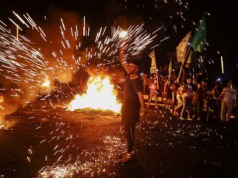 Palestinians hold anti-Israel protest over Jerusalem's tension