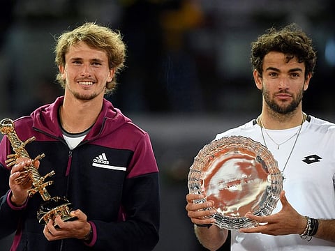 Germany's Alexander Zverev defeated Italy's Matteo Berrettini in the ATP Tour Madrid Open