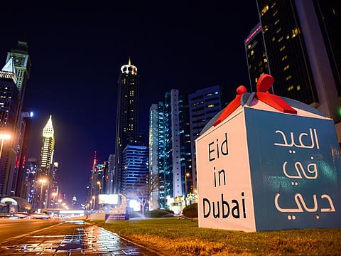 A file photo of Eid decorations in Dubai
