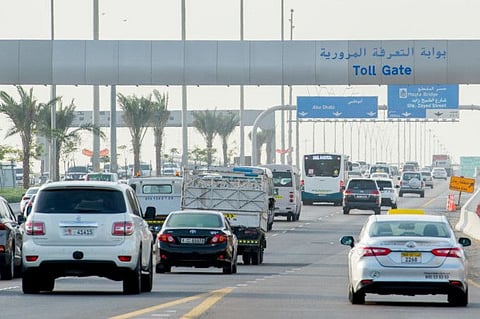 The Musaffah Toll Gate in Abu Dhabi.
