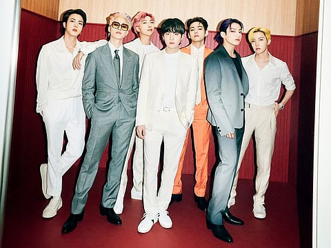 BTS in the promotional image for their single 'Butter'