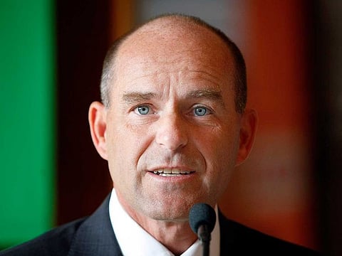 In this Oct. 10, 2007 file photo, Karl-Erivan Haub is pictured in Muelheim, Germany. A German court on Friday officially declared billionaire Karl-Erivan Haub dead, more than three years after the head of retail group Tengelmann went missing in the Swiss Alps.