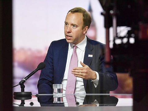 Britain's Health Secretary Matt Hancock