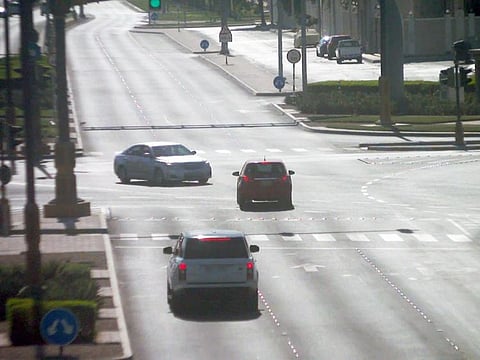 Strict penalties are imposed on motorists jumping the red light.