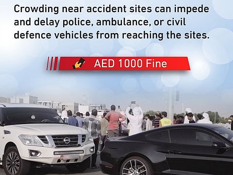 The Abu Dhabi Police have reminded residents of the risk of crowding to witness fires and other accidents.