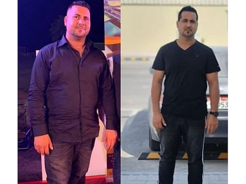 Muhammad Ghufran before (left) and right