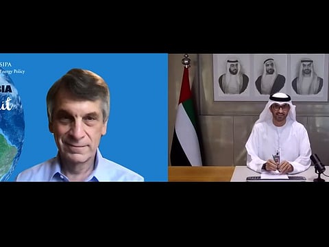 Dr Sultan Ahmed Al Jaber addresses the Global Energy Summit organised by the Center on Global Energy Policy at Columbia University.