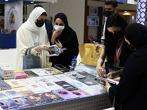 Visitors at the Abu Dhabi International Book Fair.