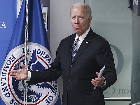 US President Joe Biden speaks while visiting the Federal Emergency Management Agency (FEMA) headquarters in Washington, D.C., U.S., on Monday, May 24, 2021.