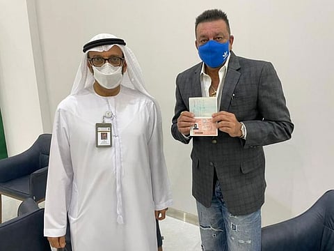 Major General Mohammed Al Marri, Director of GDRFA Dubai and Sanjay Dutt