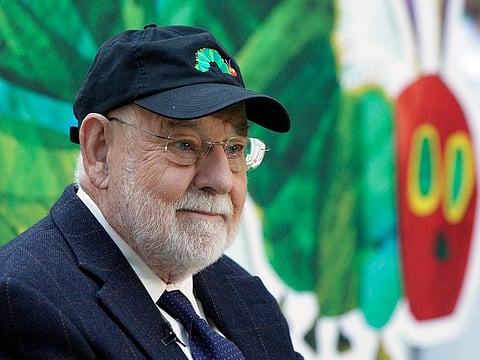 Author Eric Carle reads his classic children's book "The Very Hungry Caterpillar".